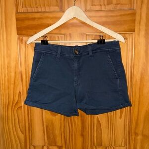 American Eagle Outfitters Navy Roll-Cuff Chino Shorts